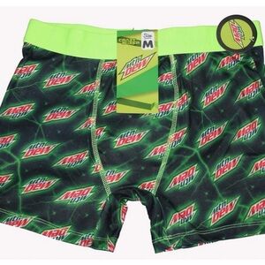 Crazy Boxer Mountain Dew Men's Boxer Briefs - Green and Black